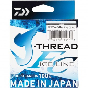 Леска DAIWA J-Thread Fluoro Carbon Ice Line 50м 0.37мм (прозрачная)