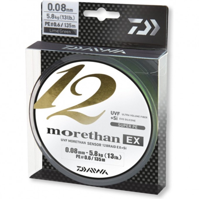 Шнур DAIWA Morethan 12BEX+Si 0,12мм 135м LG 12695-012