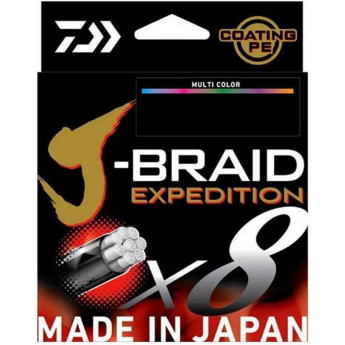 Леска DAIWA J-BRAID EXPEDITION×8E 0.13mm-300m MULTI COLOR