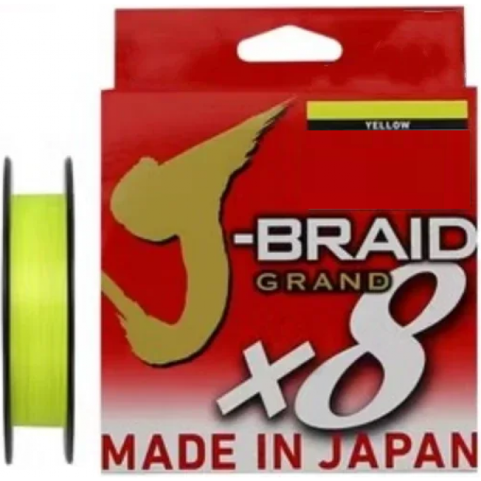 Леска DAIWA J-BRAID GRAND X8 0.06mm-135m YELLOW 12790-006